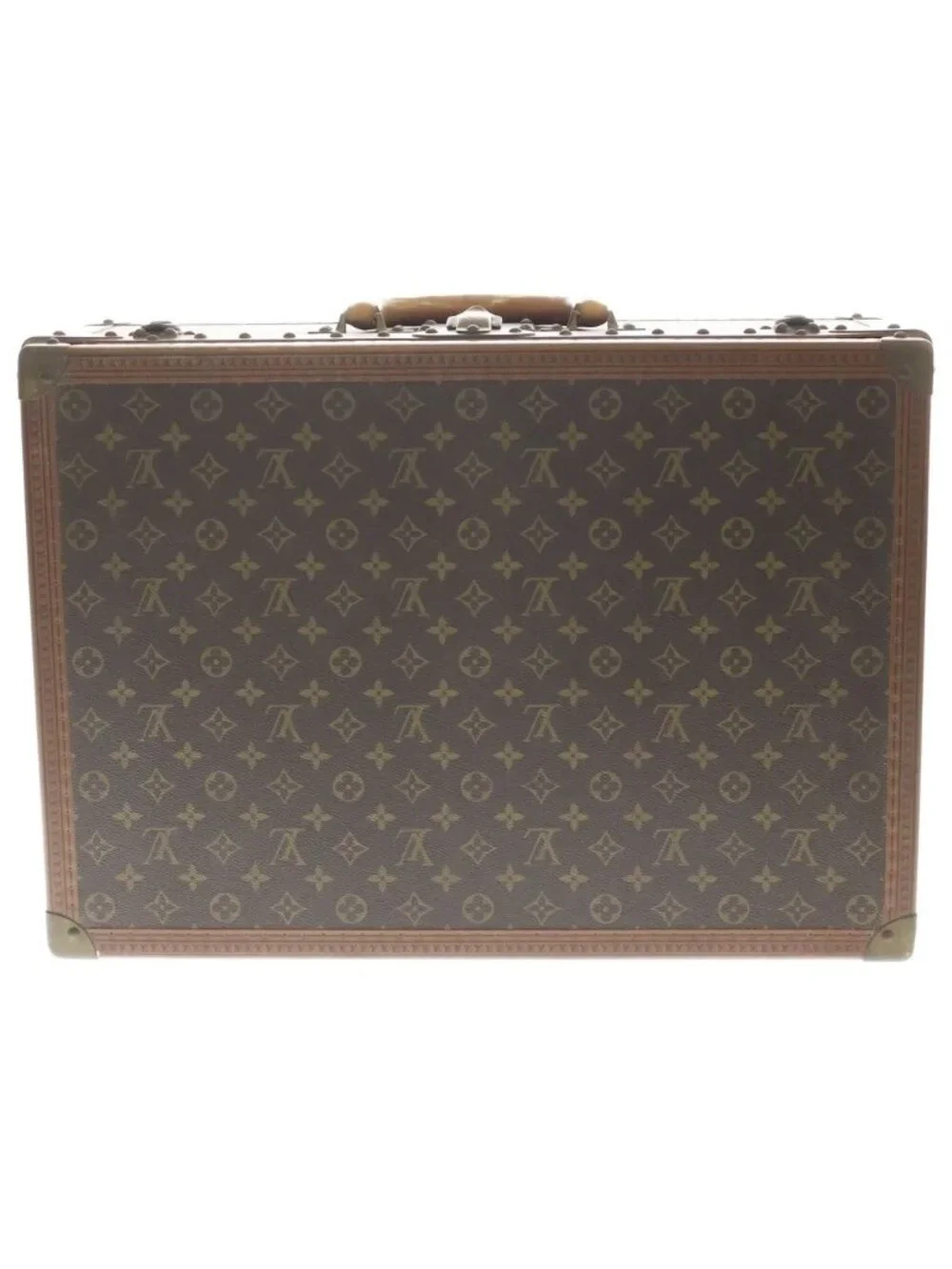 Louis Vuitton Monogram Visten 55 Brown Trunk Suitcase Vintage